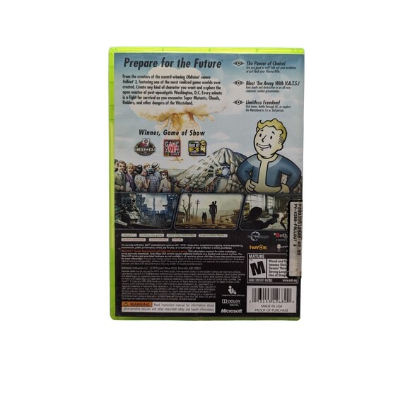 Fallout 3 (Microsoft Xbox 360, 2008) Complete w/ Manual - Tested Working - Picture 2 of 5